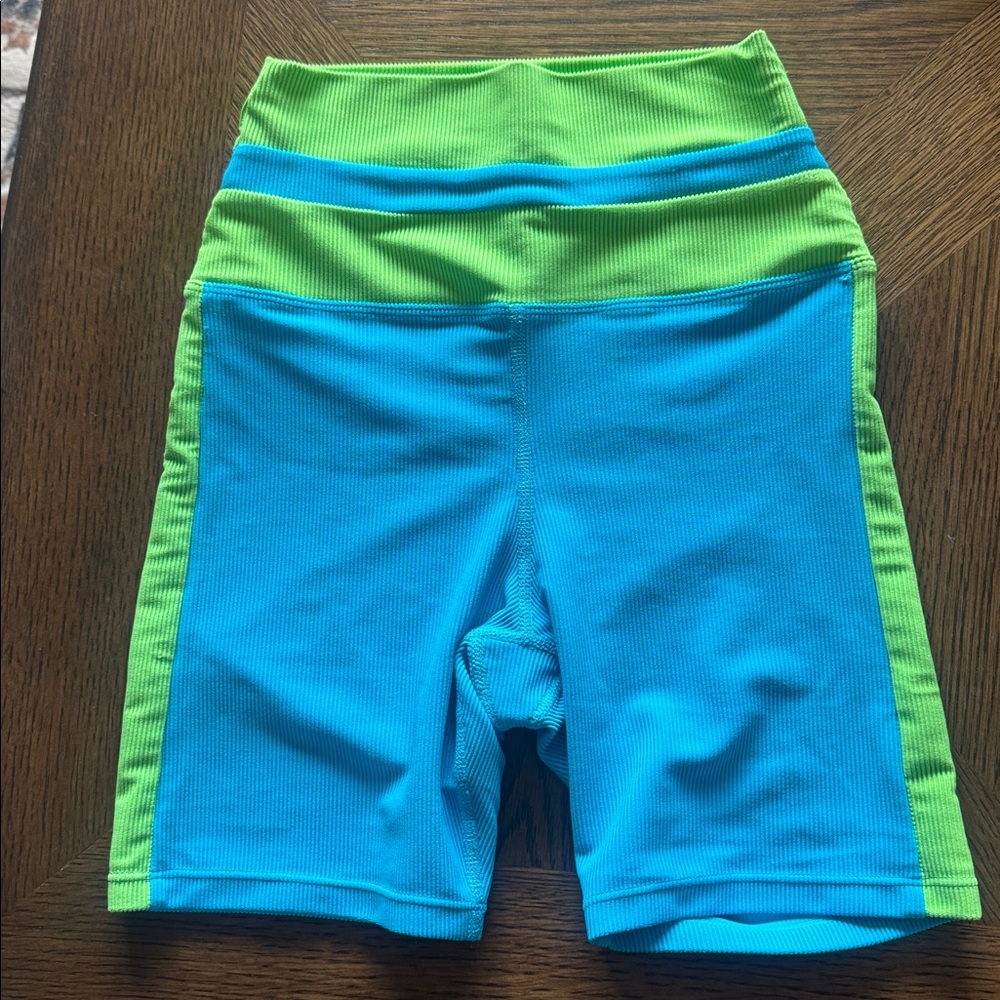 BEACH RIOT-SAMANTHA SHORT-PALM GREEN COLOUR-BLOCK, Small, $98 - Picture 5 of 9